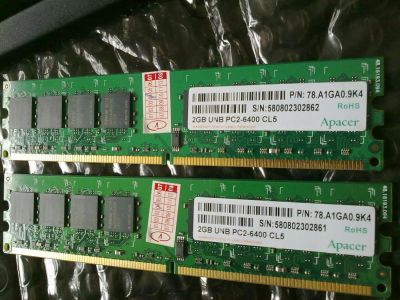 Лот: 6333636. Фото: 1. Apacer unb pc2-6400 cl5 ddr2 2... Оперативная память