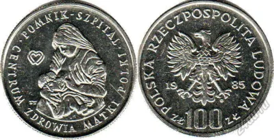 Лот: 19693190. Фото: 1. Польша 100 злотых 1985 года. Центр... Европа