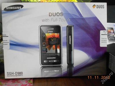 Лот: 2258635. Фото: 1. Samsung D980 Duos. Кнопочные мобильные телефоны