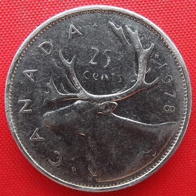 Лот: 3945858. Фото: 1. (№3350/LF) 25 центов 1978 (Канада... Америка
