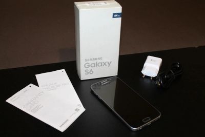 Лот: 9935287. Фото: 1. Samsung Galaxy S6 Duos 64GB Чёрный... Смартфоны