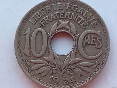 Лот: 18547460. Фото: 1. Монета Франции 10 сантимов, 1924. Европа