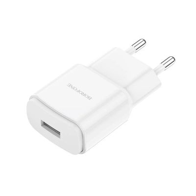Лот: 18076724. Фото: 1. СЗУ USB 2.1A Borofone BA48A белый... Зарядные устройства, блоки питания, адаптеры сетевые для смартфонов