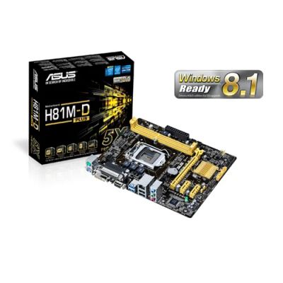 Лот: 4528578. Фото: 1. Материнская плата ASUS H81M-D... Материнские платы