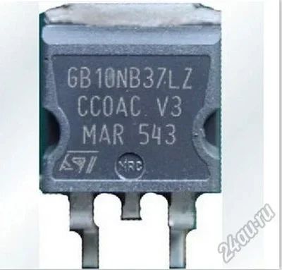 Лот: 12950995. Фото: 1. IGBT Транзистор STGB10NB37LZ... Транзисторы