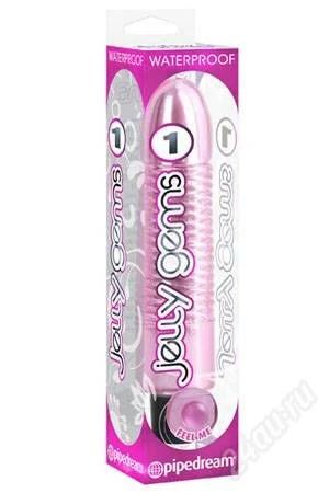 Лот: 2407942. Фото: 1. Вибромассажер JELLY GEMS №1 розовый. Игрушки
