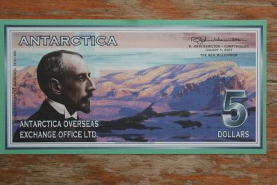 Лот: 21572784. Фото: 1. Антарктика 5 долларов 2001 года... Частные выпуски, копии банкнот