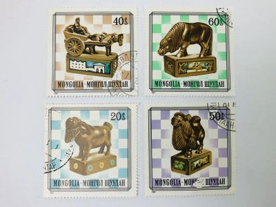 Лот: 23314259. Фото: 1. Шахматы. Монгольские шахматные... Марки