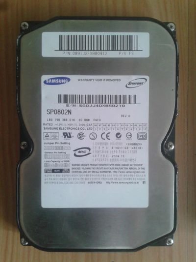 Лот: 5482201. Фото: 1. жесткий на 80 гиг. Жёсткие диски (HDD)