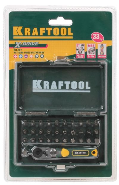 Лот: 25386717. Фото: 1. Набор бит Kraftool 26065-H33. Наборы инструмента