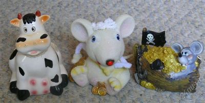 Лот: 1022791. Фото: 1. 2 копилки одним лотом :). Фигурки, статуэтки