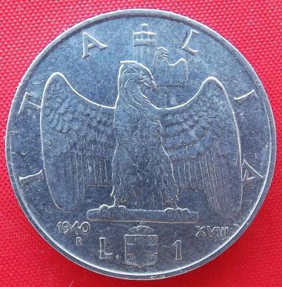 Лот: 4713691. Фото: 1. (№3577-2/LF) 1 лира 1940 (Италия... Европа
