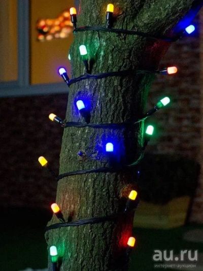 Лот: 18287095. Фото: 1. Уличная гирлянда 100LED, 10м... Гирлянды, шарики, новогодние аксессуары