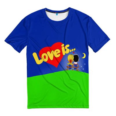 Лот: 10634757. Фото: 1. Мужская футболка 3D "love is... Футболки