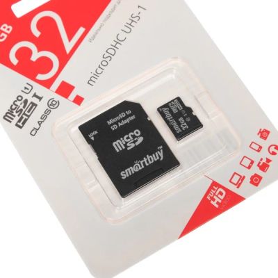 Лот: 19299076. Фото: 1. Карта памяти 32Gb Micro SDHC SmartBuy... Карты памяти