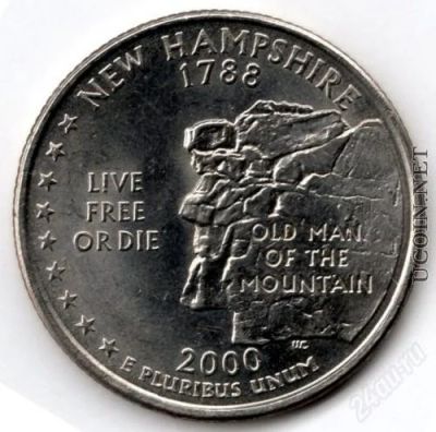 Лот: 1689771. Фото: 1. квотер сша new hampshire 1788... Америка