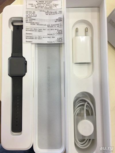 Лот: 9539519. Фото: 1. Apple Watch Sport 38mm Woven Nylon... Смарт-часы, фитнес-браслеты, аксессуары