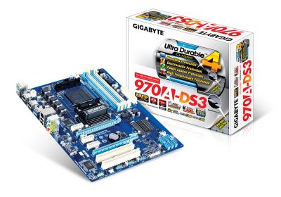 Лот: 4982639. Фото: 1. GigaByte GA970A-DS3 rev3.0. Материнские платы