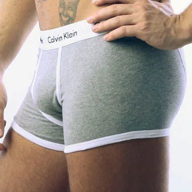 Лот: 3238406. Фото: 1. мужские трусы Calvin Klein серо-белые. Нижнее бельё, плавки, шорты для плавания