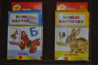 Лот: 19678599. Фото: 1. Умные карточки "Буквы" и "На ферме... Развивающие