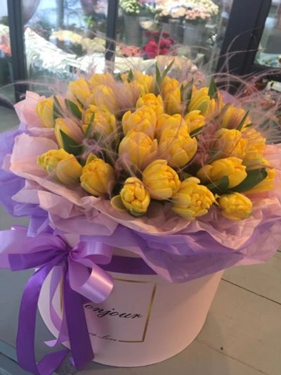 Лот: 15601367. Фото: 1. Flowers box/ Тюльпаны пиони. Свежие цветы