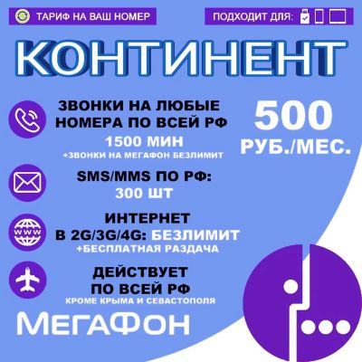 Лот: 18197737. Фото: 1. Безлимитный интернет Мегафон... SIM-карты, телефонные номера