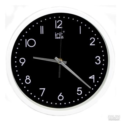Лот: 17378705. Фото: 1. Часы настенные Irit IR-610 "Черное-белое... Часы настенные, настольные