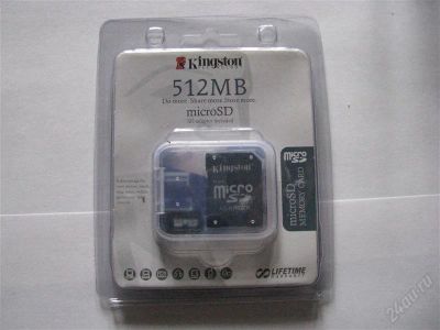 Лот: 2230917. Фото: 1. MicroSD Kingston 512 Mb. Карты памяти