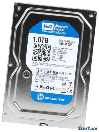 Лот: 3585909. Фото: 1. Western Digital Caviar Blue [WD10EZEX... Жёсткие диски (HDD)