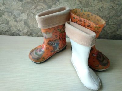 Лот: 10536768. Фото: 1. Сапоги резиновые/ р-р 24/ съемная... Сапоги