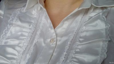 Лот: 12795711. Фото: 1. Белая блуза. Блузы, рубашки