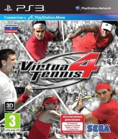 Лот: 14288686. Фото: 1. Virtua Tennis 4 [PS3, английская... Игры для консолей