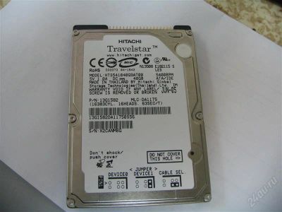Лот: 801195. Фото: 1. Винт 2,5 HITACHI Travelstar 40Gb... Жёсткие диски (HDD)