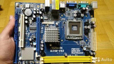 Лот: 8244822. Фото: 1. Материнская плата ASRock G31M-VS2... Материнские платы
