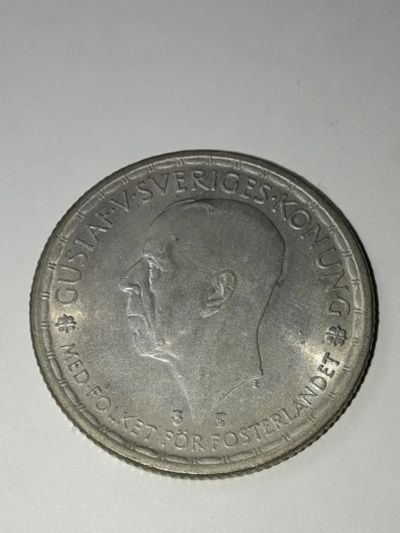 Лот: 10374683. Фото: 1. 2 кроны, Швеция 1945 г. Серебро... Европа