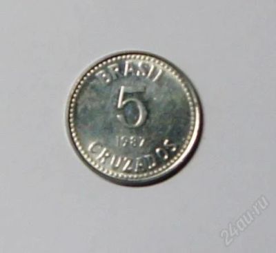Лот: 2315453. Фото: 1. Бразилия. 5 крузадо 1987 г.(063... Америка