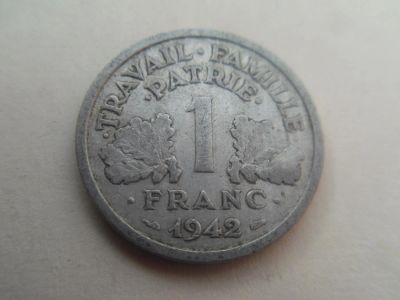 Лот: 10591064. Фото: 1. Франция 1 франк 1942. Европа