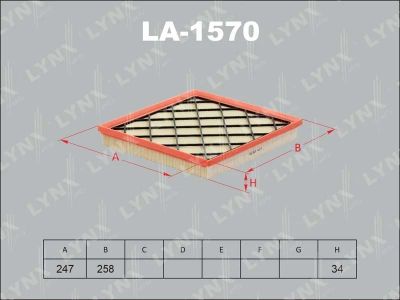 Лот: 13357095. Фото: 1. Lynx LA-1570 Воздушный фильтр. Расходные материалы