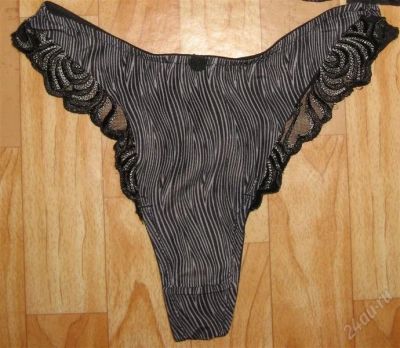 Лот: 1708710. Фото: 1. Трусики-стринги черные и "зебра... Нижнее бельё