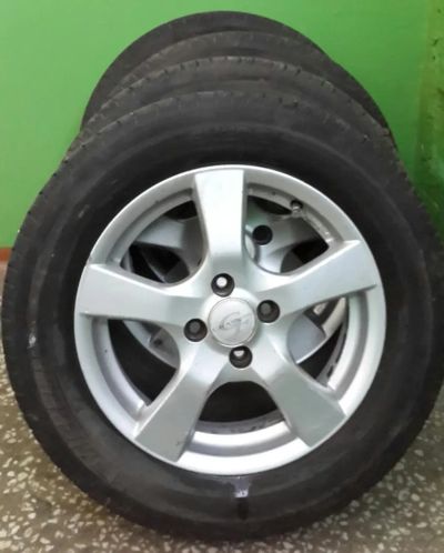 Лот: 4596012. Фото: 1. колеса Toyota 186/65-15 4*100... Шины на дисках