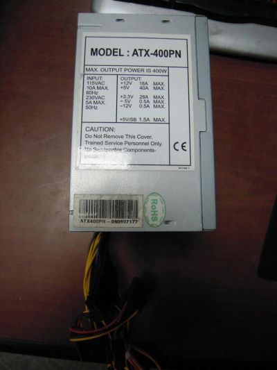 Лот: 6244624. Фото: 1. Блок питания для компьютера ATX-400PN... Корпуса, блоки питания