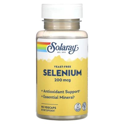 Лот: 19960683. Фото: 1. Solaray Селен, Selenium 200 мкг... Спортивное питание, витамины
