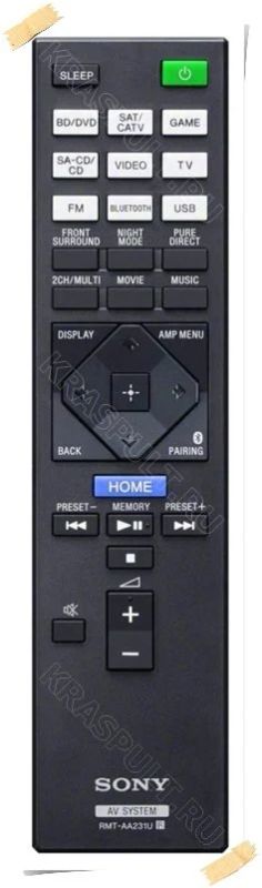 Лот: 15907710. Фото: 1. Пульт SONY RMT-AA231U. Пульты ДУ