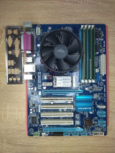 Лот: 18820129. Фото: 1. Gigabyte GA-P75-D3, Pentium G620... Комплекты запчастей