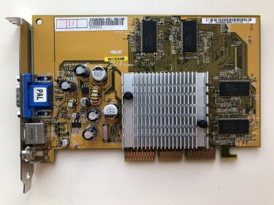 Лот: 25038372. Фото: 1. AGP 64Mb ASUS GeForce 4 MX440... Видеокарты