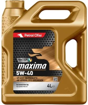 Лот: 23717575. Фото: 1. Petrol Ofisi Maxima 5W-40 API... Масла, жидкости