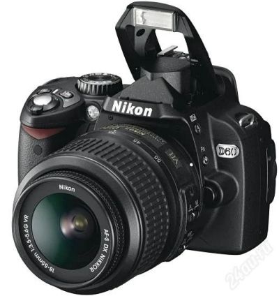 Лот: 1109539. Фото: 1. Nikon D60 Kit 18-55mm VR + фильтр... Цифровые зеркальные