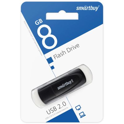 Лот: 20868172. Фото: 1. Флешка USB 2.0 8GB SmartBuy Scout... USB-флеш карты