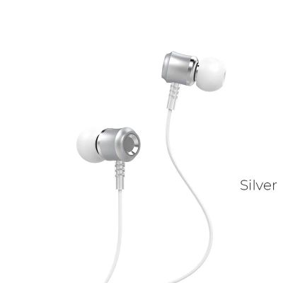 Лот: 15230168. Фото: 1. Гарнитура Hoco M46 4pin 1.2м silver... Наушники, гарнитуры