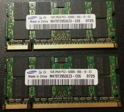 Лот: 10889089. Фото: 1. Samsung 1GB 2Rx8 PC2-5300S-555-12-E3... Оперативная память